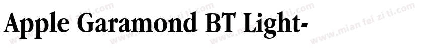 Apple Garamond BT Light字体转换